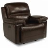 Living Room * | Online Discount Flexsteel Fenwick Dark Brown Gliding Power Recliner With Power Headrest By Flexsteel 1659-54Ph At Woodstock Furniture & Mattress Outlet