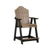 Outdoor Furniture * | Online Store Tru180 Scallop Back Black/ Weather Wood Outdoor Counter Height Chair Cpa001-C-S Bw At Woodstock Furniture & Mattress Outlet