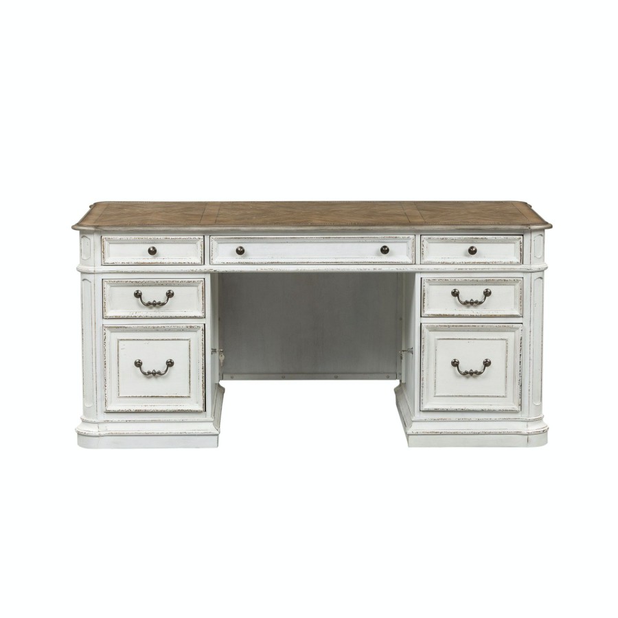 Home Office * | Cut Price Liberty Furniture Magnolia Manor Jr Executive Desk 244-Hoj-Dsk At Woodstock Furniture & Mattress Outlet