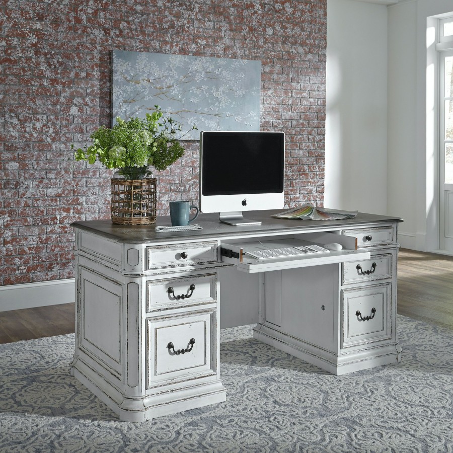 Home Office * | Cut Price Liberty Furniture Magnolia Manor Jr Executive Desk 244-Hoj-Dsk At Woodstock Furniture & Mattress Outlet