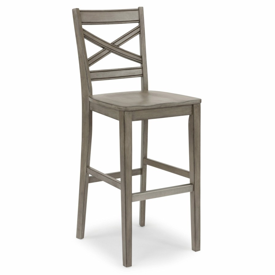 Dining Room * | Wholesale Homestyles Mountain Lodge Gray Bar Stool 5525-88 At Woodstock Furniture & Mattress Outlet