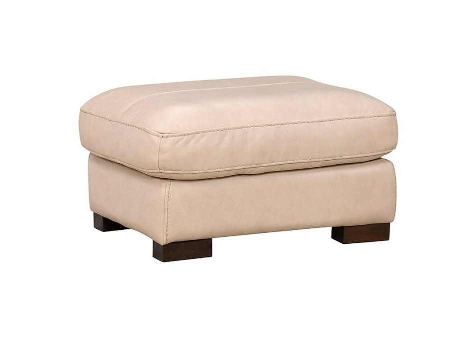 Living Room * | Sale Online Soft Line America Caruso Bone Leather Ottoman 7445-1203 Otto 57507 At Woodstock Furniture & Mattress Outlet