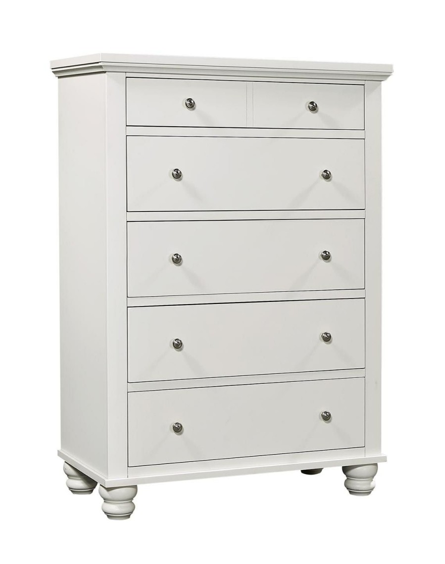 Bedroom * | Top Selling Aspenhome Cambridge White Chest Icb-456-Wht-4 At Woodstock Furniture & Mattress Outlet