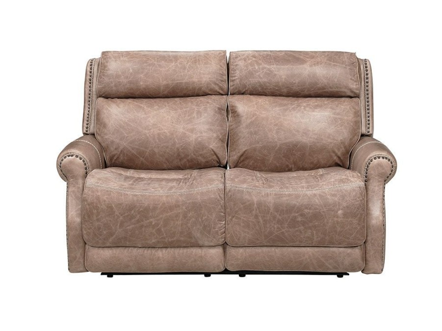 Living Room * | Exquisite Gifts Simon Li Vesuvius Taupe 100% Top Grain Leather Power Reclining Loveseat M204-328-00-Vs0E-01 At Woodstock Furniture & Mattress Outlet