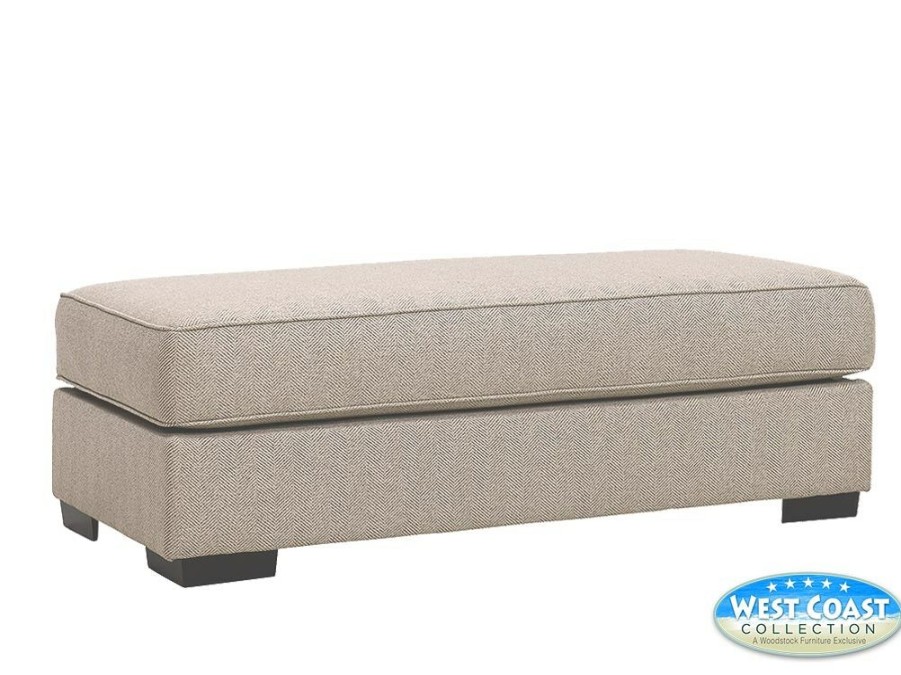 Living Room * | Top Selling West Coast Collection Falcon Diesel Flax Ottoman At Woodstock Furniture & Mattress Outlet