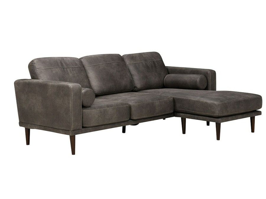 Living Room * | Gift Selection Signature Design By Ashley Arroyo Smoke Sofa Chaise 8940218 At Woodstock Furniture & Mattress Outlet