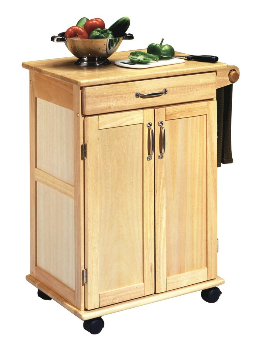 Accessories * | New Homestyles General Line Natural Kitchen Cart 5040-95 At Woodstock Furniture & Mattress Outlet