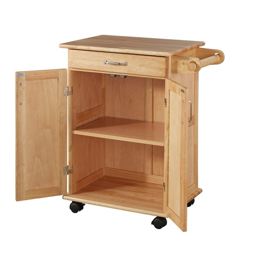 Accessories * | New Homestyles General Line Natural Kitchen Cart 5040-95 At Woodstock Furniture & Mattress Outlet