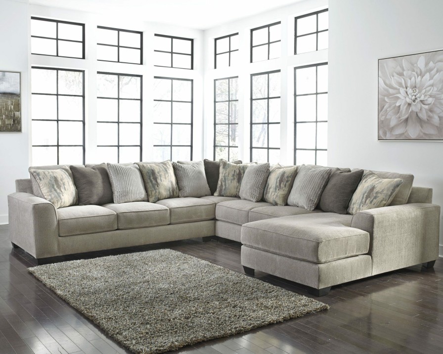 Living Room * | Sale Online Benchcraft Ardsley 4-Piece Pewter Sectional With Right Arm Chaise 39504S2 At Woodstock Furniture & Mattress Outlet