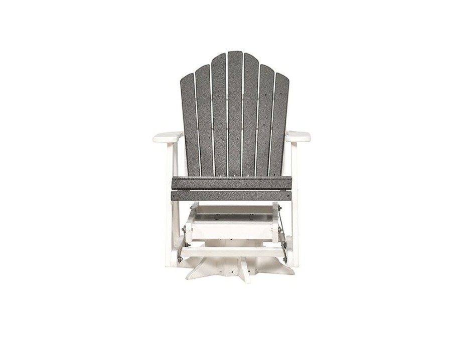 Outdoor Furniture * | Online Discount Tru180 Scallop Back White Slate Outdoor Swivel Glider Glsw02-S Ws At Woodstock Furniture & Mattress Outlet