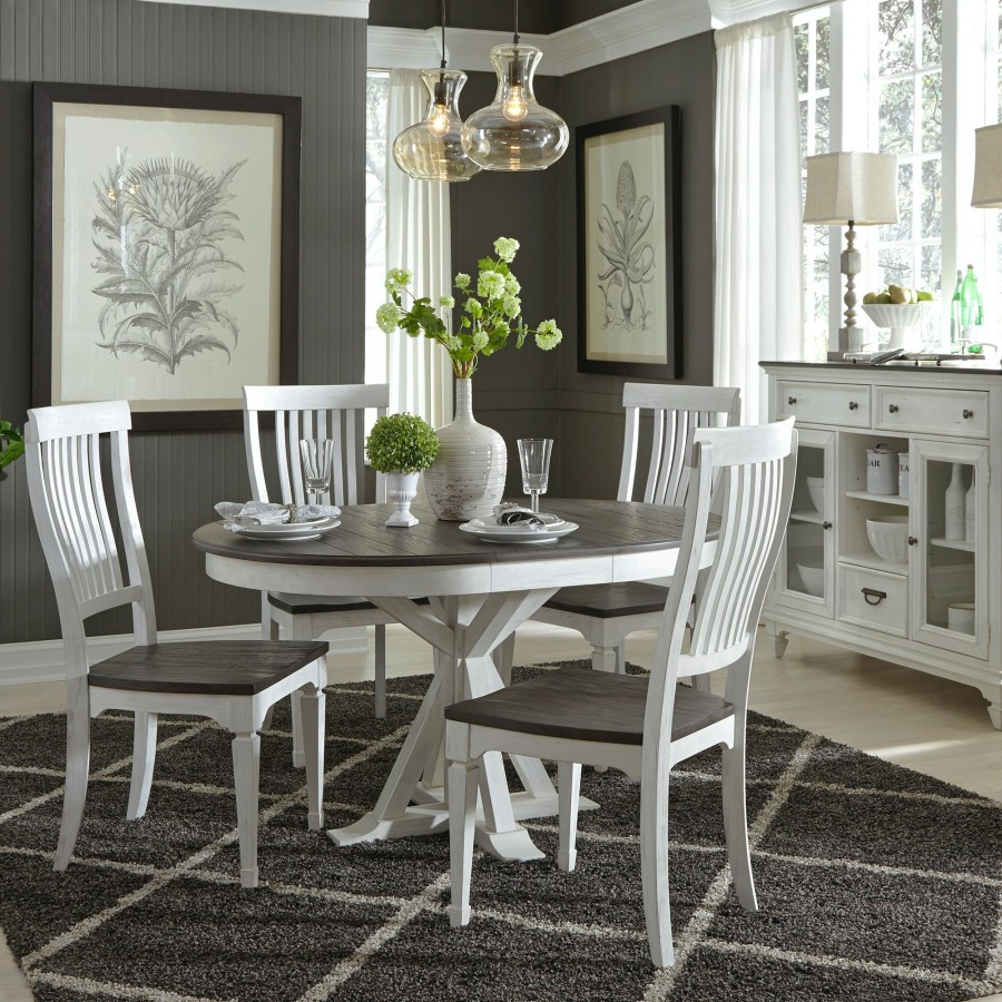 Dining Room * | Latest Liberty Furniture Allyson Park 5 Piece Pedestal Table Dining Set 417-Dr-5Pds At Woodstock Furniture & Mattress Outlet