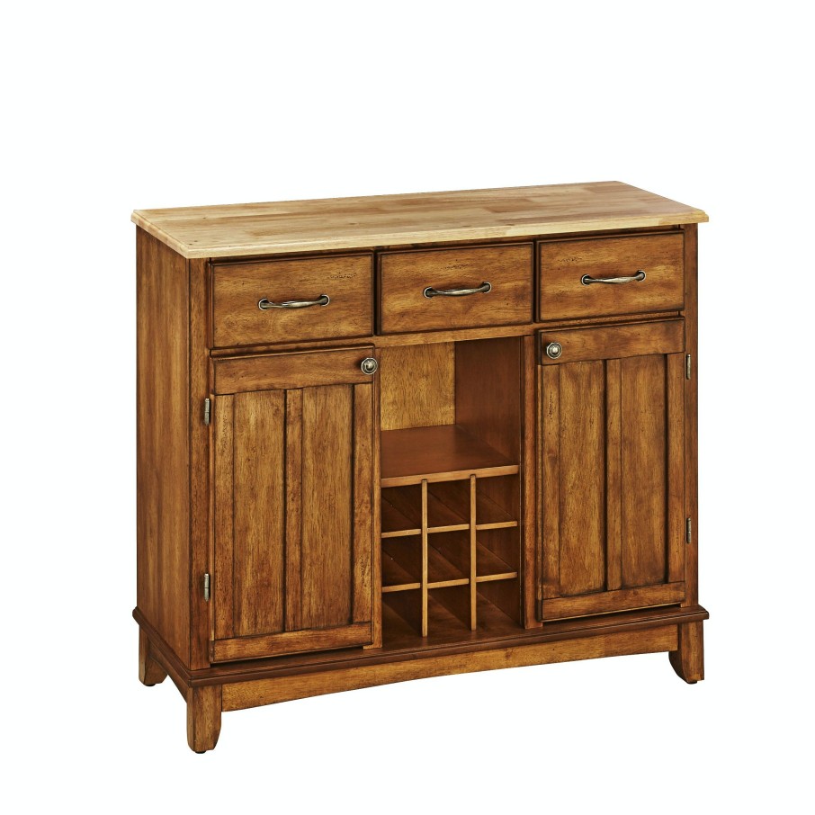 Dining Room * | Top Sellers Homestyles Buffet Of Buffets Cottage Oak/Natural Server 5100-0061 At Woodstock Furniture & Mattress Outlet