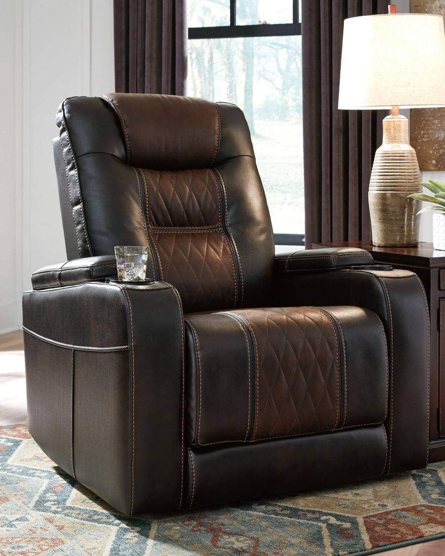 Living Room * | Best Quality Signature Design By Ashley Composer Brown Power Recliner 2150713 At Woodstock Furniture & Mattress Outlet