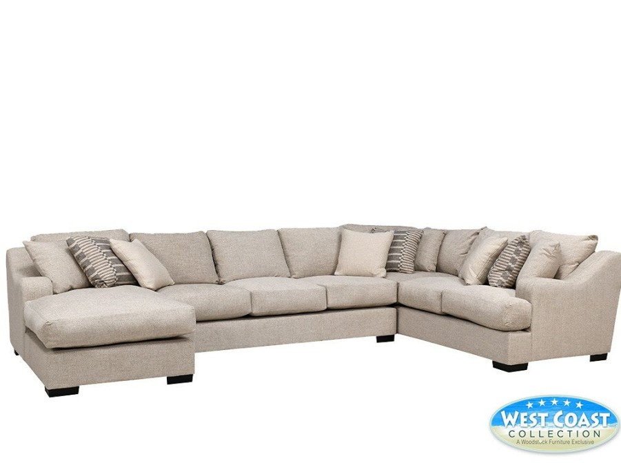 Living Room * | Discount Store West Coast Collection Challenger Coconut Parchment 3 Piece Sectional W/Laf Chaise At Woodstock Furniture & Mattress Outlet