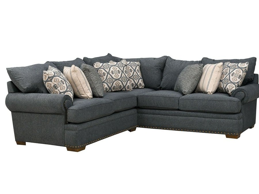 Living Room * | Tendy Style Craftmaster 2Pc Craftwood Sectional Raf Sofa W/Return And Laf Loveseat 701632+701655 At Woodstock Furniture & Mattress Outlet