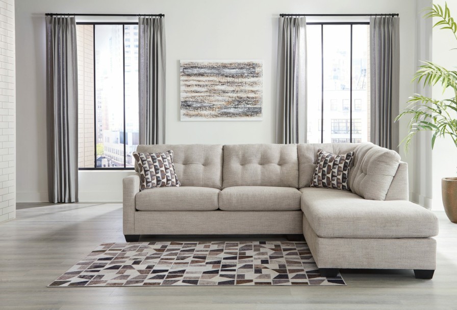 Living Room * | Best Sellers Signature Design By Ashley Mahoney Pebble 2-Piece Sectional W/Chaise 31004S2 At Woodstock Furniture & Mattress Outlet