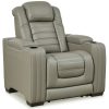 Living Room * | Best Price Signature Design By Ashley Backtrack Gray Power Recliner By Signature Design By Ashley U2800513 At Woodstock Furniture & Mattress Outlet