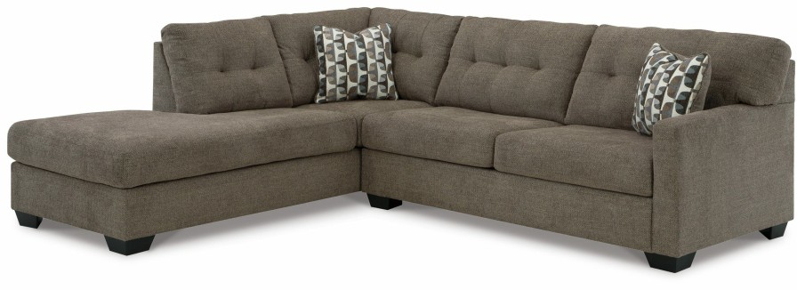 Living Room * | Quick Delivery Signature Design By Ashley Mahoney Chocolate 2-Piece Sleeper Sectional With Chaise 31005S3 At Woodstock Furniture & Mattress Outlet