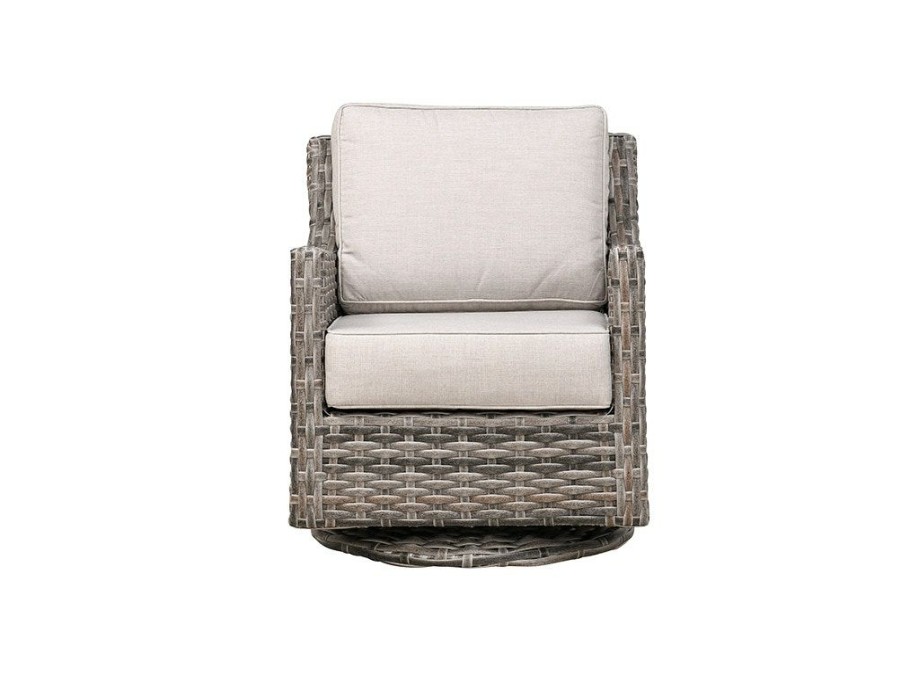 Outdoor Furniture * | Online Store Erwin & Sons Cast Silver Outdoor Swivel Glider Chair Es5123B-Sgc-Sglider At Woodstock Furniture & Mattress Outlet