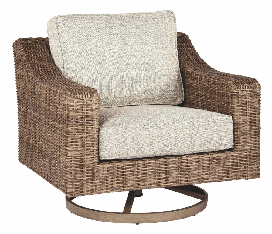 Outdoor Furniture * | Wholesale Signature Design By Ashley Beachcroft Outdoor Swivel Lounge Chair P791-821 At Woodstock Furniture & Mattress Outlet