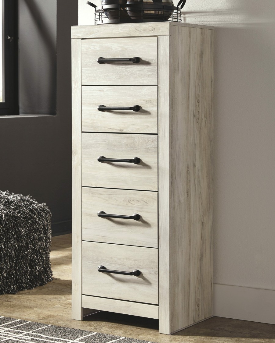 Bedroom * | Wholesale Signature Design By Ashley Cambeck White Narrow Chest Of Drawers B192-11 At Woodstock Furniture & Mattress Outlet