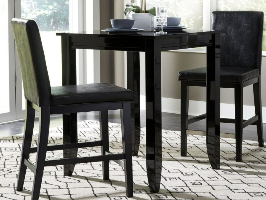 Dining Room * | Special Homestyles Linear Black Counter Height Dining Table 8002-35 At Woodstock Furniture & Mattress Outlet