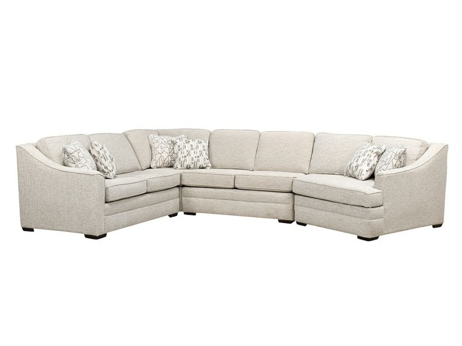 Living Room * | Top Selling England Thomas Vision Ecru 4 Piece Sectional W/Raf Cuddler 4T00 At Woodstock Furniture & Mattress Outlet