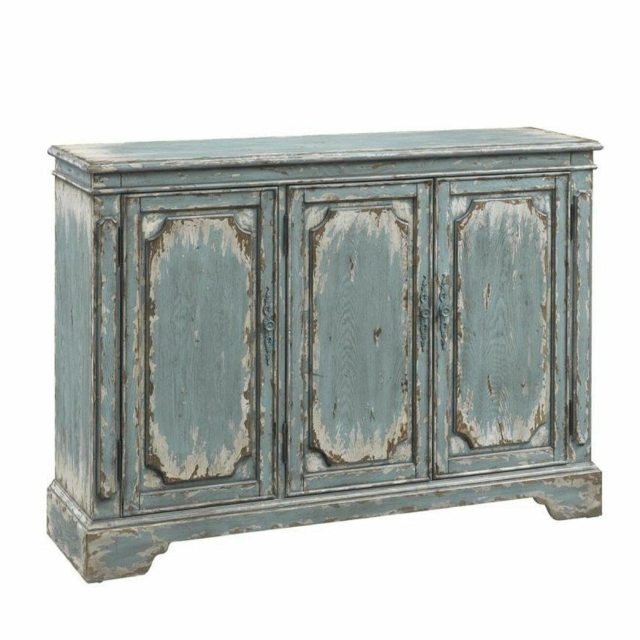 Living Room * | Online Store Coast2Coast Home Cabot Blue 3 Door Credenza 40201 At Woodstock Furniture & Mattress Outlet