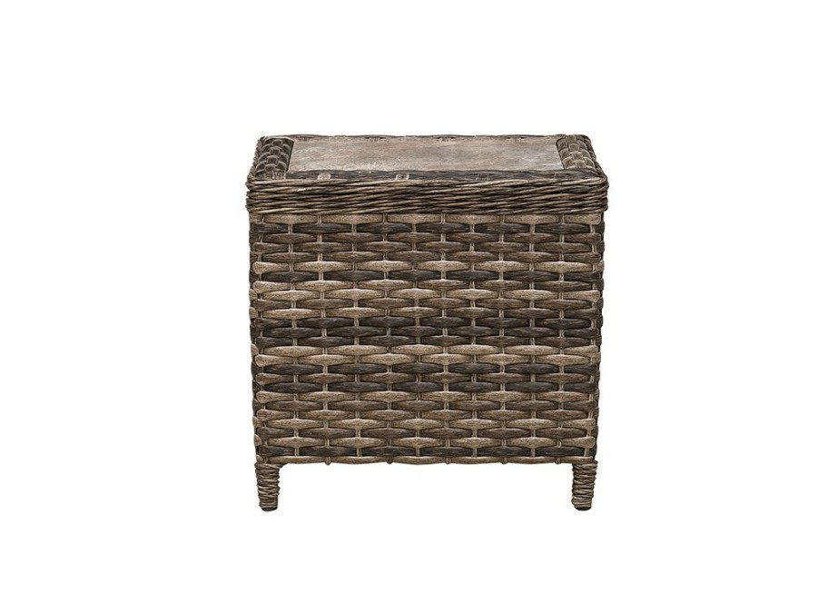 Outdoor Furniture * | New Erwin & Sons Outdoor Resin Wicker End Table W/Porcelain Tile Top Es5130-Et At Woodstock Furniture & Mattress Outlet