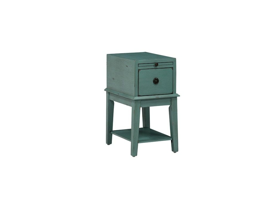 Bedroom * | Gift Selection Coast2Coast Home Aubrye Hand Painted One Drawer Side End Accent Chest With Distressed Details 39626 At Woodstock Furniture & Mattress Outlet