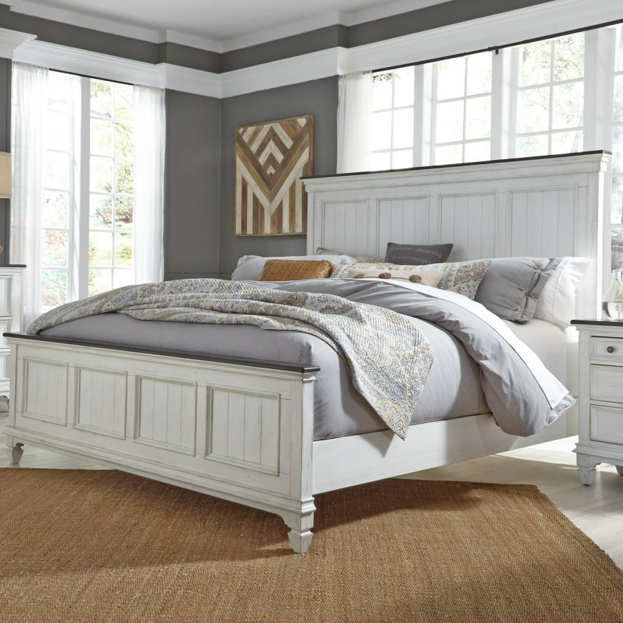 Bedroom * | Online Discount Liberty Furniture Allyson Park Queen Panel Bed 417-Br-Qpb At Woodstock Furniture & Mattress Outlet