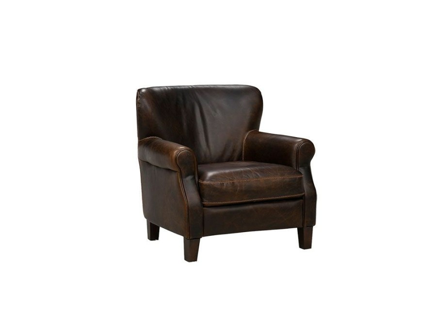 Living Room * | Special Soft Line America Waco Brown Leather Accent Chair 7492 Chr 37600 At Woodstock Furniture & Mattress Outlet