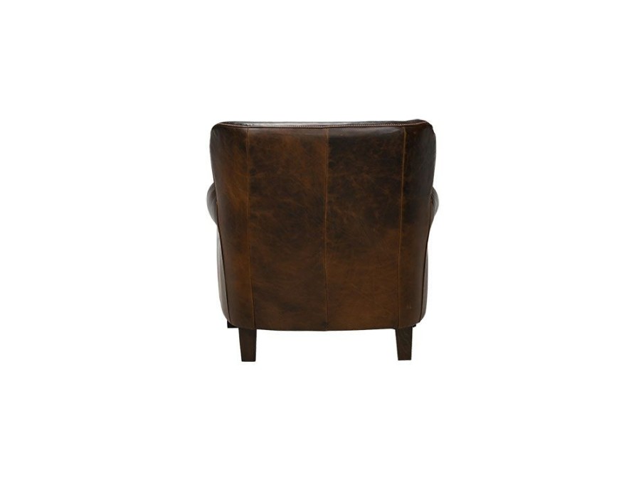 Living Room * | Special Soft Line America Waco Brown Leather Accent Chair 7492 Chr 37600 At Woodstock Furniture & Mattress Outlet