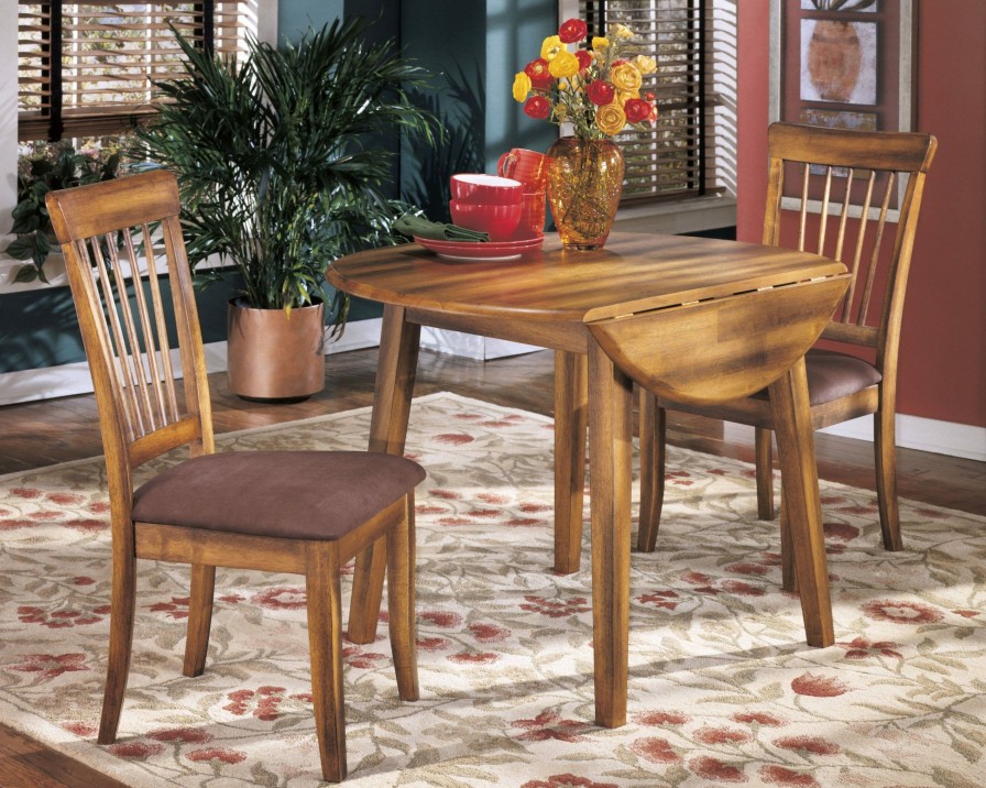 Dining Room * | Special Ashley Berringer Dining Room Round Drop Leaf Table D199-15 At Woodstock Furniture & Mattress Outlet