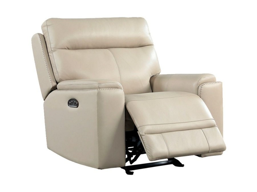 Living Room * | Special Leather Italia Bryant Taupe Power Glider Chair P2 -1444-Eh310G-011001Lv At Woodstock Furniture & Mattress Outlet