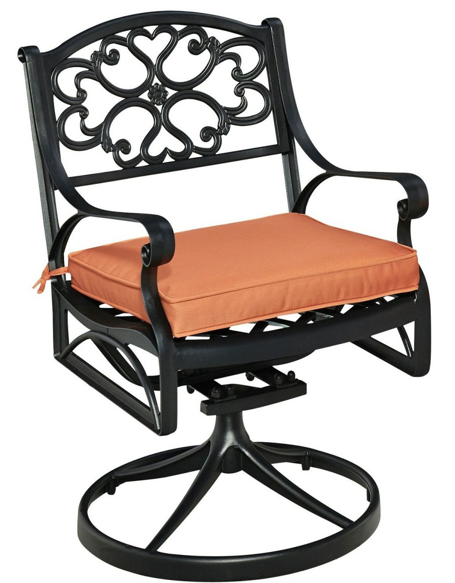 Outdoor Furniture * | Exquisite Gifts Homestyles Sanibel Black Outdoor Swivel Rocking Chair 6654-53C At Woodstock Furniture & Mattress Outlet