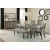 Dining Room * | Featured Homelegance Granby Antique Gray Dining Table, 4 Chairs & Bench 5627Gy At Woodstock Furniture & Mattress Outlet