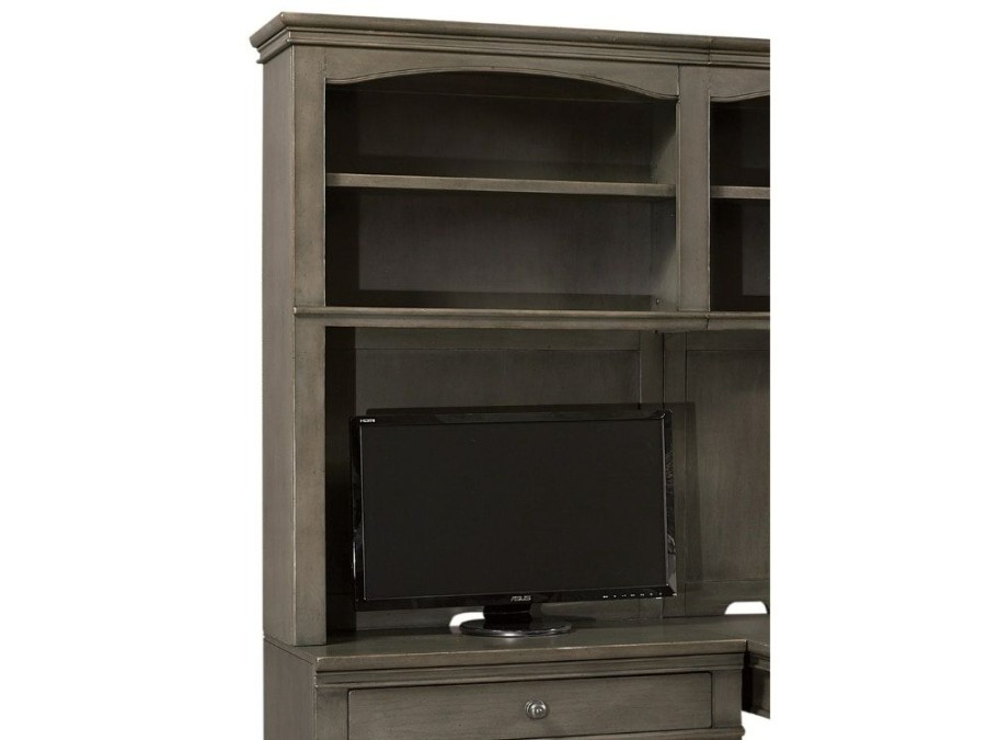 Home Office * | Top Sellers Aspenhome Oxford Peppercorn Mod Lf Open Hutch I07-385L-Pep At Woodstock Furniture & Mattress Outlet