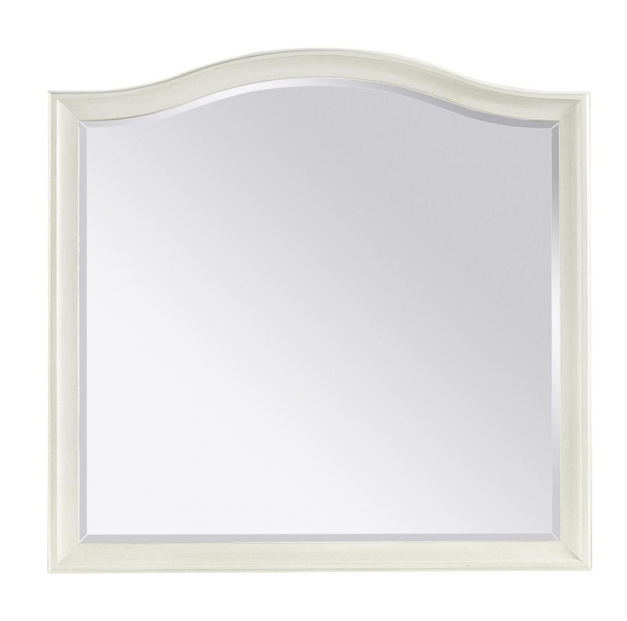 Accessories * | Online Store Aspenhome Charlotte White Landscape Mirror I218-462-Wht At Woodstock Furniture & Mattress Outlet