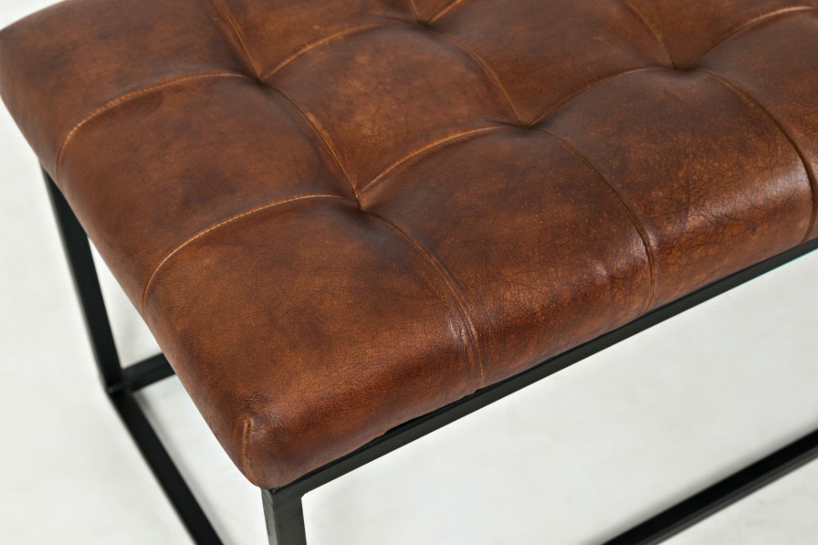 Living Room * | Best Sellers Jofran Saddle Leather Large Ottoman 1730-76 At Woodstock Furniture & Mattress Outlet