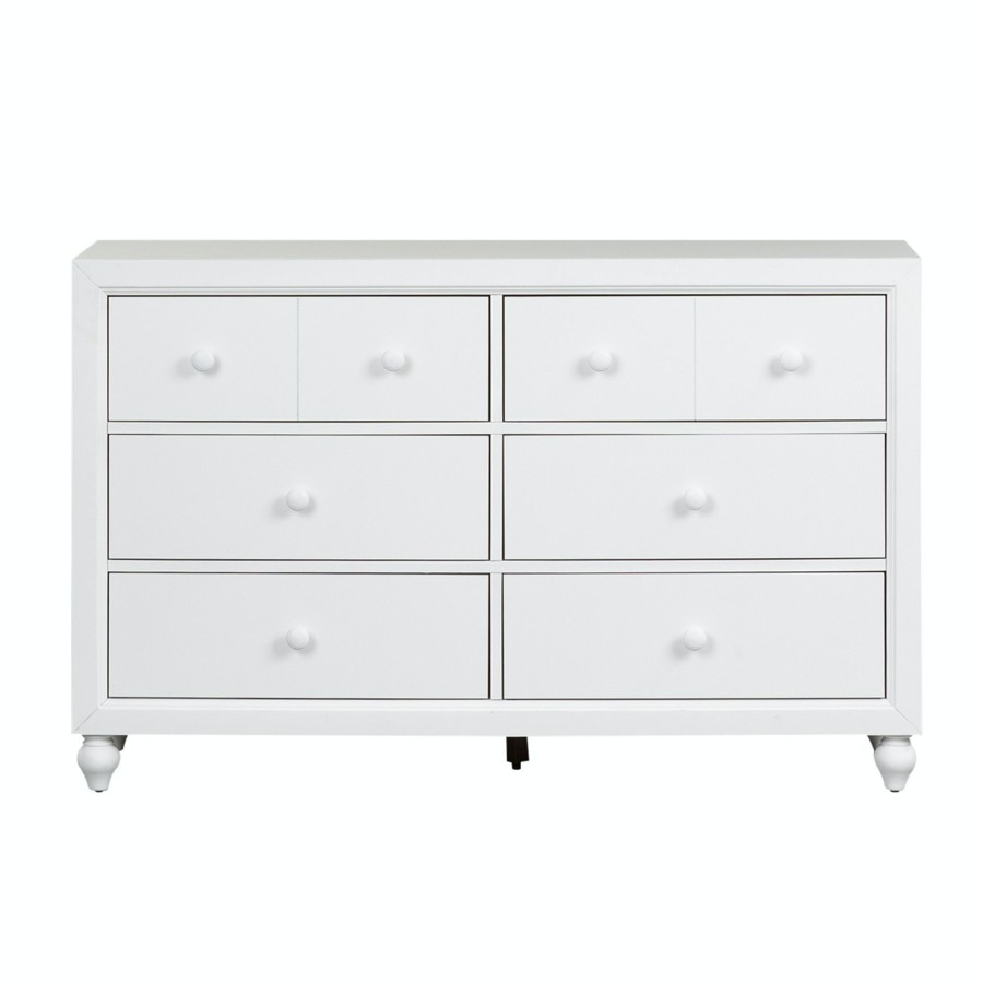 Bedroom * | Featured Liberty Furniture Cottage View White 6 Drawer Dresser 523-Br30 At Woodstock Furniture & Mattress Outlet