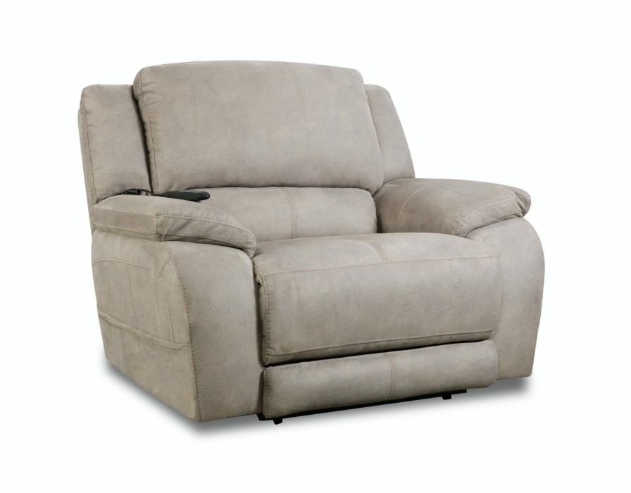 Living Room * | Featured Homestretch Nickel Chair-And-A-Half Power Recliner 187-17-17 At Woodstock Furniture & Mattress Outlet