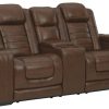 Living Room * | Best Quality Signature Design By Ashley Backtrack Chocolate Power Reclining Loveseat With Console U2800418 At Woodstock Furniture & Mattress Outlet