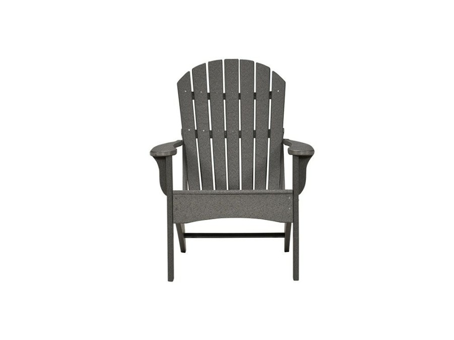 Outdoor Furniture * | Outlet Tru180 Fan Back Slate Fixed Outdoor Adirondack Cad005-F Ss At Woodstock Furniture & Mattress Outlet