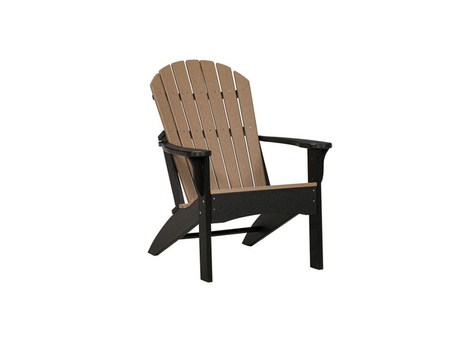 Outdoor Furniture * | Best Sellers Tru180 Fan Back Black Weather Wood Fixed Outdoor Adirondack Cad005-F Bw At Woodstock Furniture & Mattress Outlet