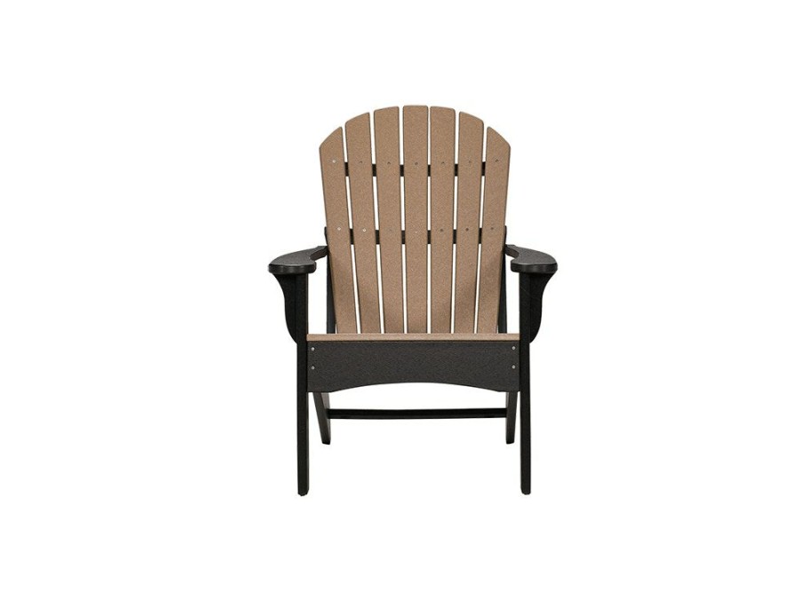 Outdoor Furniture * | Best Sellers Tru180 Fan Back Black Weather Wood Fixed Outdoor Adirondack Cad005-F Bw At Woodstock Furniture & Mattress Outlet