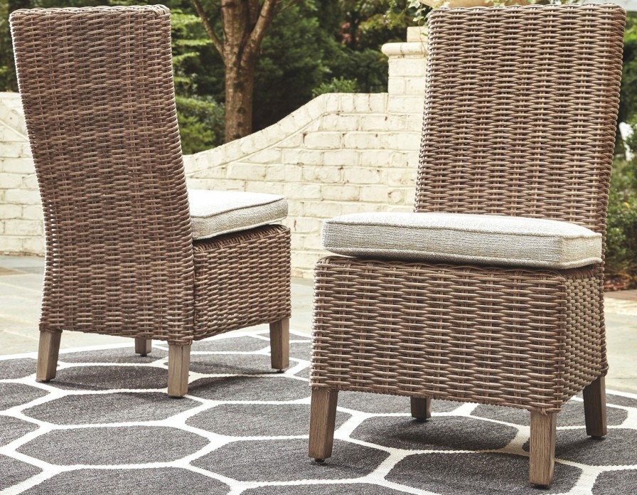 Outdoor Furniture * | Crazy Deals Signature Design By Ashley Beachcroft Outdoor Side Chair With Cushion P791-601 At Woodstock Furniture & Mattress Outlet