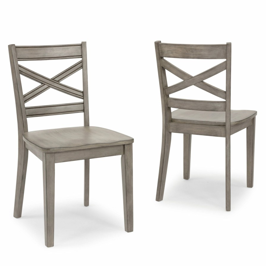 Dining Room * | Featured Homestyles Mountain Lodge Gray Set Of 2 Barstools 5525-81 At Woodstock Furniture & Mattress Outlet