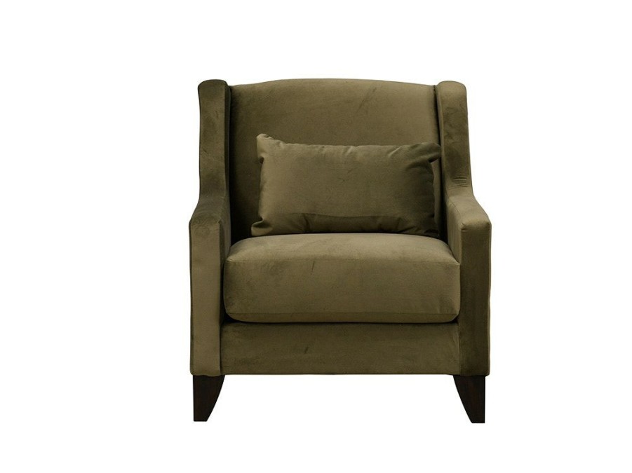 Living Room * | Exquisite Gifts West Coast Collection Kale Steeple Army Green Accent Chair Kalaccch Steeple Army Green At Woodstock Furniture & Mattress Outlet