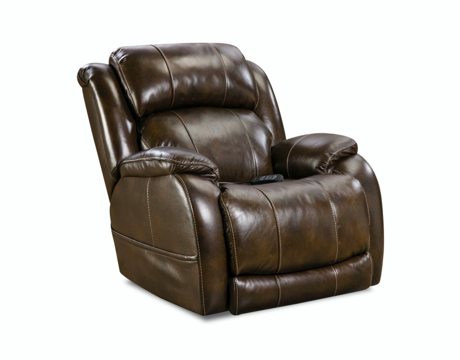 Living Room * | Low Price Homestretch Palmer Walnut Leather Recliner 170-97-21 At Woodstock Furniture & Mattress Outlet